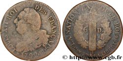 LOUIS XVI 6 deniers dit  au faisceau , type FRANÇAIS 1792 Strasbourg