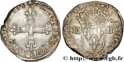 CHARLES X, CARDINAL OF BOURBON Quart d écu, croix de face 1593 Nantes