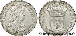 LOUIS XIV LE GRAND OU LE ROI SOLEIL Demi-écu, portrait à la mèche courte 1643 Paris, Monnaie du Louvre TTB+