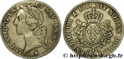 LOUIS XV DIT LE BIEN AIMÉ Écu aux branches d’olivier, tête ceinte d’un bandeau 1761 La Rochelle TB+