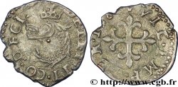 ITALIE - LIGURIE - COMTÉ DE DESANA - DELFINO TIZZONE Liard au Dauphin 1584 Déciane (Desana) TTB