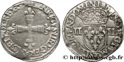 HENRI III Quart d&nbsp;écu, croix de face 1579 Nantes