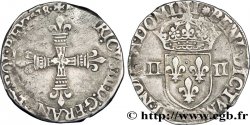 HENRI III Quart d&nbsp;écu, croix de face 1578 Nantes