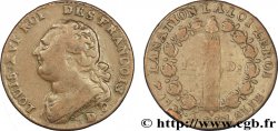 LOUIS XVI (MONARQUE CONSTITUTIONNEL)  12 deniers dit &nbsp;au faisceau&nbsp;, type FRANCOIS 1792 Lyon