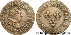 LOUIS XIII Double tournois, 3e type 1626 Paris
