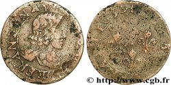 LOUIS XIII LE JUSTE Double lorrain, 12e type 1639 Stenay