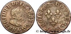 HENRI IV LE GRAND Double tournois 1607 Paris, Moulin des Étuves