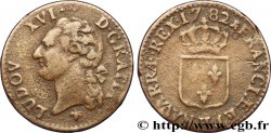 LOUIS XVI Demi-sol dit &nbsp;à l&nbsp;écu&nbsp; 1782 La Rochelle
