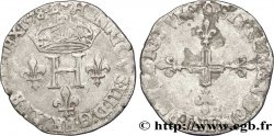 HENRI III Double sol parisis, 2e type 1578 Riom TB+/TB