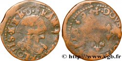 LOUIS XIII LE JUSTE Double tournois, type 14 1639 Bordeaux
