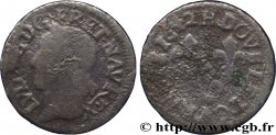 LOUIS XIII LE JUSTE Double tournois, type de Warin 1642 La Rochelle