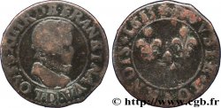 LOUIS XIII LE JUSTE Double tournois, type 1 1613 Lyon