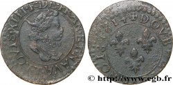 LOUIS XIII LE JUSTE Double tournois, type 2 1614 Nantes TTB
