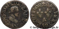 LOUIS XIII LE JUSTE Denier tournois, type 1 1620 Paris TB