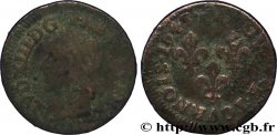 LOUIS XIII LE JUSTE Double tournois, type de Warin 1643 Corbeil