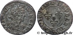 LOUIS XIII LE JUSTE Double tournois, 19e type 1639 Tours TB+