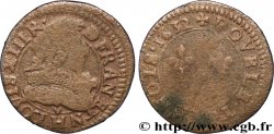 LOUIS XIII LE JUSTE Double tournois, type 1 1632 La Rochelle TB/B+