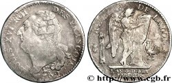 LOUIS XVI (MONARQUE CONSTITUTIONNEL)  Écu dit &nbsp;au génie&nbsp;, type FRANÇOIS 1792 Paris TB+