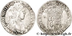LOUIS XIV LE GRAND OU LE ROI SOLEIL Écu de Navarre, portrait à la mèche longue 1658 Saint-Palais TTB
