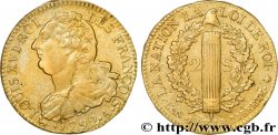LOUIS XVI 2 sols dit &nbsp;au faisceau&nbsp;, type FRANÇOIS 1792 Paris AU/AU