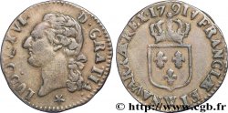 LOUIS XVI Demi-sol dit &nbsp;à l&nbsp;écu&nbsp; 1791 Lille