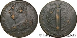LOUIS XVI (MONARQUE CONSTITUTIONNEL)  2 sols dit  au faisceau , type FRANCOIS 1792 Lyon