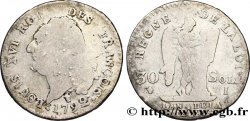 LOUIS XVI (MONARQUE CONSTITUTIONNEL)  30 sols dit  au génie , type FRANÇOIS 1792 Limoges B+