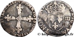 HENRI III Huitième d&nbsp;écu, croix de face 1581 Rennes