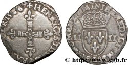 HENRY III Quart d écu, croix de face 1586 Bayonne