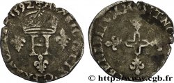 LA LIGUE. MONNAYAGE AU NOM D&nbsp;HENRI III Double sol parisis, 2e type 1592 Martigues TB+