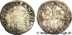 CHARLES X, CARDINAL OF BOURBON Douzain aux deux C, 2e type 1590 Bourges BC