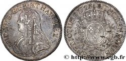 LOUIS XV DIT LE BIEN AIMÉ Écu aux branches d&nbsp;olivier, buste habillé 1728 Bordeaux TTB