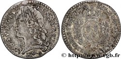 LOUIS XV DIT LE BIEN AIMÉ Vingtième d&nbsp;écu aux branches d’olivier, tête ceinte d’un bandeau 1743 Rouen TB+