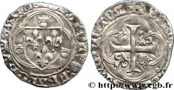 CHARLES VIII Blanc à la couronne n.d. Poitiers TTB