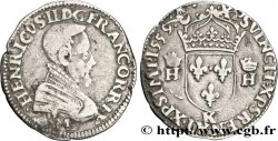 FRANÇOIS II. MONNAYAGE AU NOM D&nbsp;HENRI II Demi-teston à la tête nue, 3e type 1559 Bordeaux