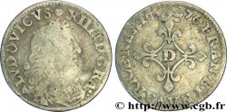 LOUIS XIV LE GRAND OU LE ROI SOLEIL Quatre sols à la croix formée de lis 1676 Vimy-en-Lyonnais (actuellement Neuville-sur-Saône)