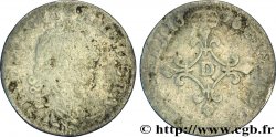 LOUIS XIV LE GRAND OU LE ROI SOLEIL Quatre sols à la croix formée de lis 1676 Vimy-en-Lyonnais (actuellement Neuville-sur-Saône)