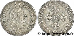 LOUIS XIV LE GRAND OU LE ROI SOLEIL Quatre sols à la croix formée de lis 1676 Vimy-en-Lyonnais (actuellement Neuville-sur-Saône) TTB