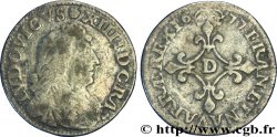 LOUIS XIV  THE SUN KING  Quatre sols à la croix formée de lis 1677 Vimy-en-Lyonnais (actuellement Neuville-sur-Saône)