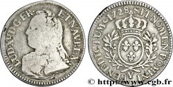 LOUIS XV DIT LE BIEN AIMÉ Cinquième d&nbsp;écu aux branches d&nbsp;olivier, buste habillé 1728 Bourges B/TB