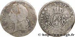 LOUIS XV  THE WELL-BELOVED  Vingtième d écu aux branches d’olivier, tête ceinte d’un bandeau 1765 Paris