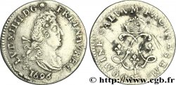 LOUIS XIV LE GRAND OU LE ROI SOLEIL Quatre sols aux deux L 1696 Limoges TTB