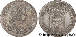 LOUIS XIV  THE SUN KING  Douzième d écu, portrait à la mèche courte 1644 Paris, Monnaie de Matignon