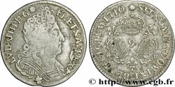 LOUIS XIV &nbsp;THE SUN KING&nbsp; Dixième d&nbsp;écu aux trois couronnes 1710 Rennes VF/VF