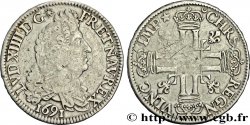 LOUIS XIV LE GRAND OU LE ROI SOLEIL Demi-écu aux huit L, 1er type 1691 Paris TB+