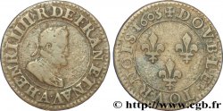 HENRI IV LE GRAND Double tournois, 1er type de Paris (légende française) 1605 Paris, Moulin des Étuves