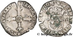 HENRI IV LE GRAND Huitième d écu, croix feuillue de face n.d. Nantes