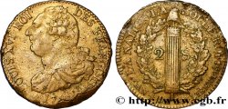 LOUIS XVI (MONARQUE CONSTITUTIONNEL)  2 sols dit  au faisceau , type FRANÇOIS 1792 Paris