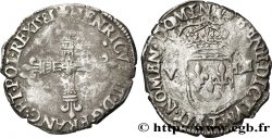 HENRY III Huitième d écu, croix de face 1581 Nantes