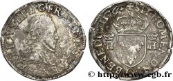 HENRI III Demi-teston, 3e type, col gaufré 1576 Poitiers